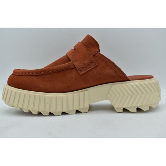 Sorel Women Size 8 ONA AVE Sanguine Red Bleached Ceramic Slip On Loafers Shoes - Picture 8 of 12